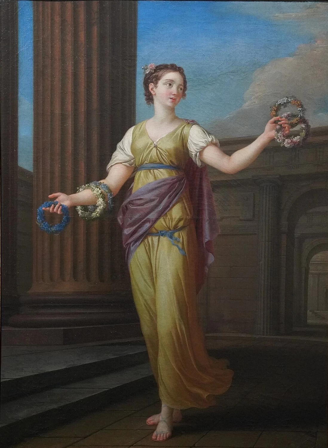 Giovane donna con ghirlande di fiori - Musée Saint, Loup de Troyes